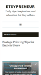Mobile Screenshot of etsypreneur.com